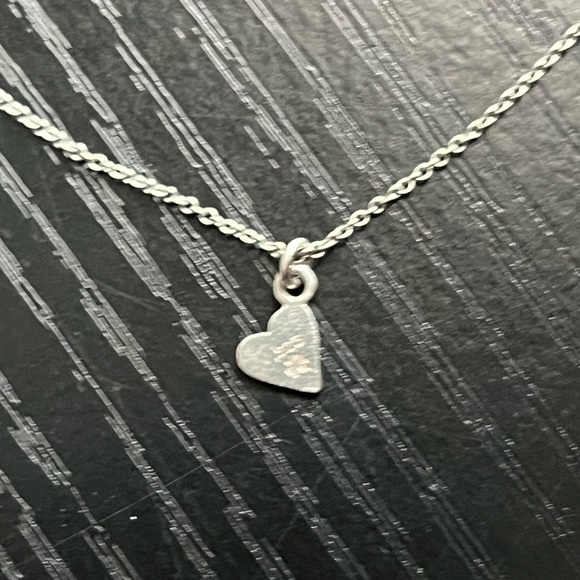 Sterling silver chain with delicate solid silver heart 925 - Picture 3 of 4